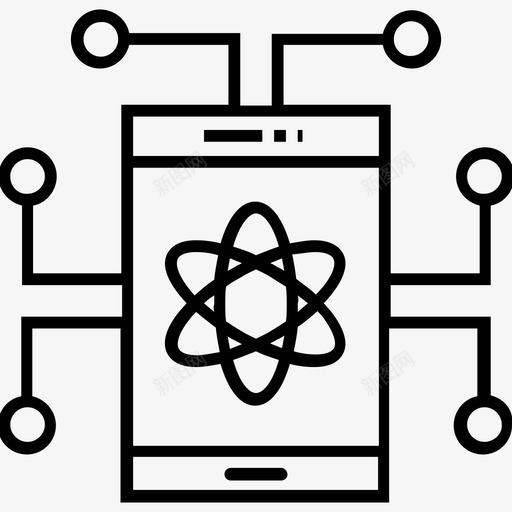 数据科学电子网络图标svg_新图网 https://ixintu.com 1400网络和搜索引擎优化平面线图标 数据科学 电子 网络