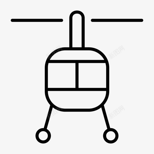 直升机旋翼机运输图标svg_新图网 https://ixintu.com 旋翼机 直升机 运输