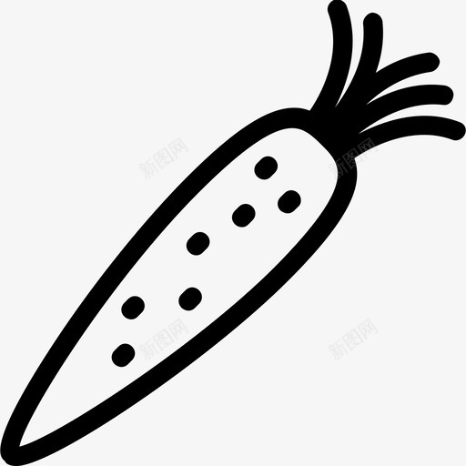胡萝卜饮食食物图标svg_新图网 https://ixintu.com 胡萝卜 营养 蔬菜 食物 食物线图标 饮食