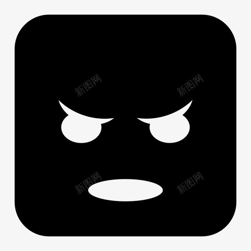 愤怒表情疯狂图标svg_新图网 https://ixintu.com 愤怒 方形 疯狂 笑脸 表情 表情符号