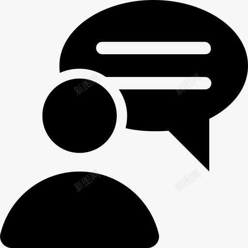 聊天聊天泡泡客户支持图标svg_新图网 https://ixintu.com 客户支持 网络和通信实心图标 聊天 聊天泡泡 语音