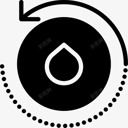 循环水生态自然图标svg_新图网 https://ixintu.com 循环水 生态 粉碎生态固体 自然
