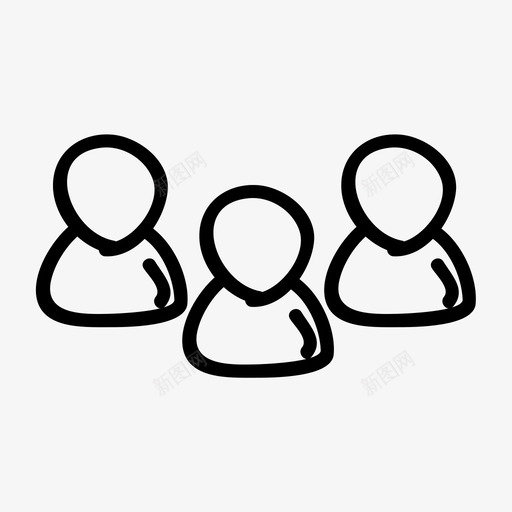 聊天群组人物图标svg_新图网 https://ixintu.com 个人资料 人物 用户 网络和移动设备 群组 聊天