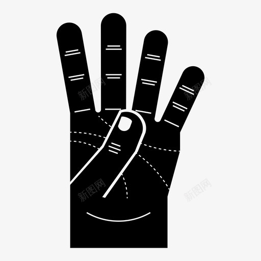 左手四指身体肢体语言图标svg_新图网 https://ixintu.com 左手四指 手 手势 肢体语言 身体
