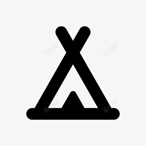 帐篷露营帐篷像素完美图标svg_新图网 https://ixintu.com 像素完美 帐篷 露营帐篷