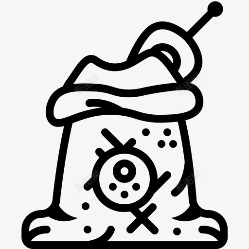 麻袋胡椒粉调味料图标svg_新图网 https://ixintu.com 厨房调味料 胡椒粉 调味料 香料 麻袋