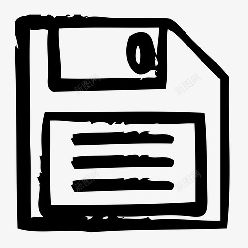 软盘存储粗略图标svg_新图网 https://ixintu.com 存储 粗略 软盘