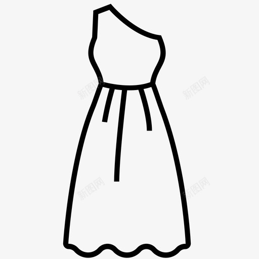 连衣裙衣服女士图标svg_新图网 https://ixintu.com 女士 女装 衣服 裙子 连衣裙 连衣裙2系列