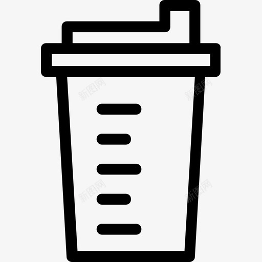 咖啡杯一次性杯纸杯图标svg_新图网 https://ixintu.com 一次性杯 医疗线图标 咖啡杯 外卖咖啡 纸杯