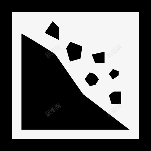 滑坡标志地图和旗帜poi信号图标svg_新图网 https://ixintu.com poi信号 地图和旗帜 滑坡标志
