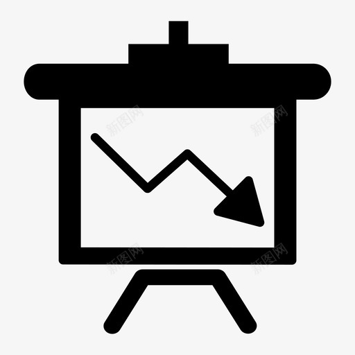 趋势下降箭头向下下降图标svg_新图网 https://ixintu.com 下降 业务稳健 箭头向下 趋势下降