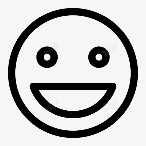 笑脸开心笑图标svg_新图网 https://ixintu.com 开心 笑 笑脸