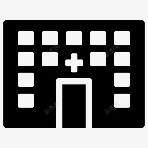医院医疗保健图标svg_新图网 https://ixintu.com 医疗保健 医院