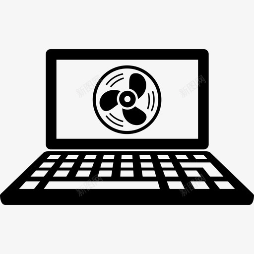 笔记本风扇散热笔记本图标svg_新图网 https://ixintu.com 散热 笔记本 笔记本风扇
