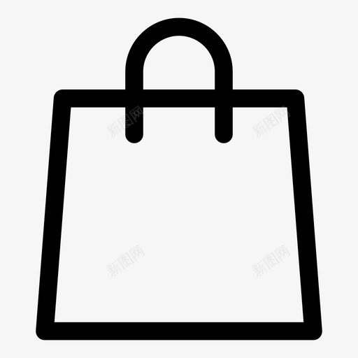 购物袋纯系列图标svg_新图网 https://ixintu.com 纯系列 购物袋