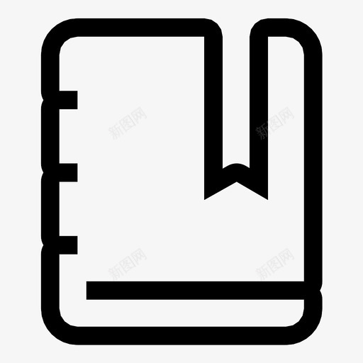 日记本书签标签图标svg_新图网 https://ixintu.com 书签 日记本 标签