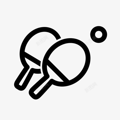 乒乓球打球运动图标svg_新图网 https://ixintu.com 乒乓球 打球 运动