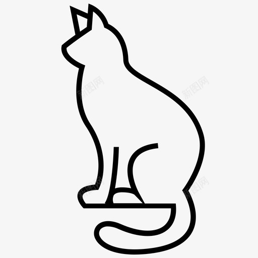 猫动物家图标svg_新图网 https://ixintu.com 动物 宠物 家 猫 猫收藏