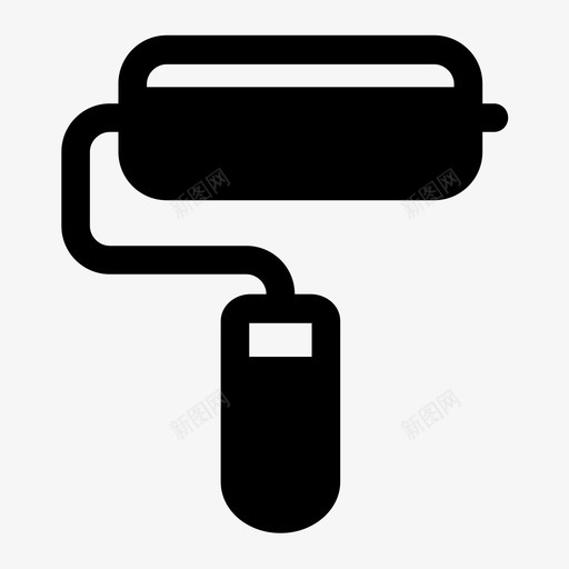 油漆辊艺术绘画图标svg_新图网 https://ixintu.com 油漆辊 绘画 艺术