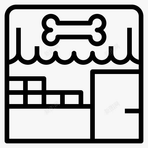 宠物店猫狗图标svg_新图网 https://ixintu.com 宠物 宠物店 橱窗 狗 猫