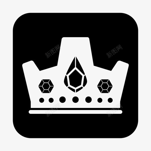 皇冠配饰帽子图标svg_新图网 https://ixintu.com 国王 帽子 王后 皇冠 童话 配饰