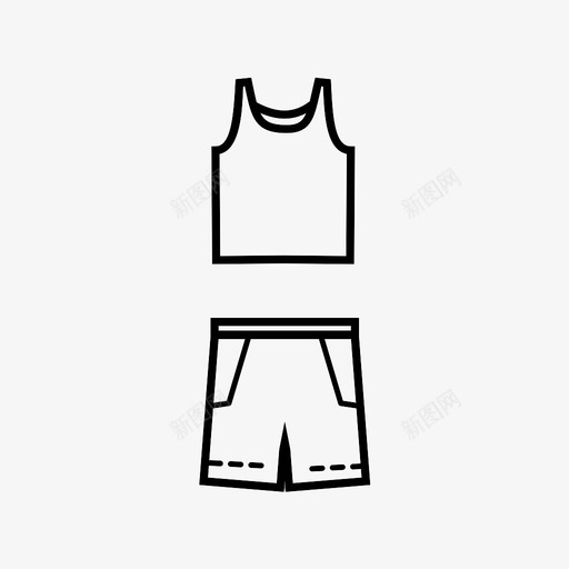 t恤和短裤衣服穿着图标svg_新图网 https://ixintu.com t恤和短裤 穿着 衣服
