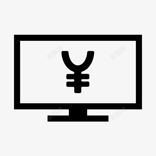 电视屏幕货币日元电视电视屏幕图标svg_新图网 https://ixintu.com 电视 电视屏幕图标 电视屏幕货币日元