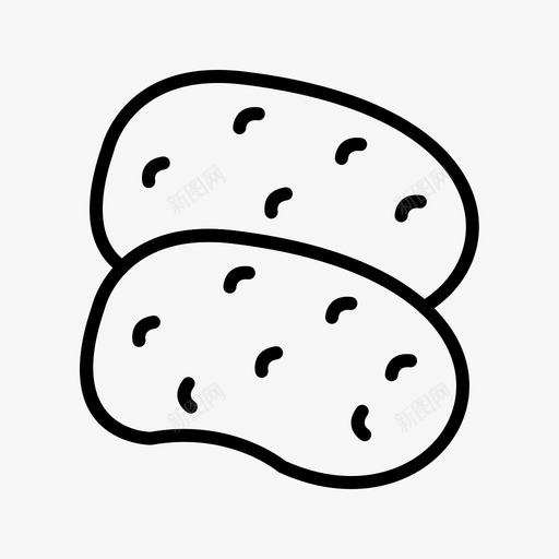 土豆食物蔬菜图标svg_新图网 https://ixintu.com 土豆 蔬菜 食物