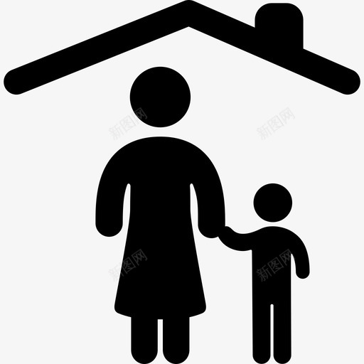 手牵着手的妇女和儿童人们人道主义者图标svg_新图网 https://ixintu.com 人们 人道主义者 手牵着手的妇女和儿童