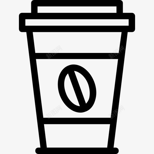 咖啡杯冷咖啡纸杯图标svg_新图网 https://ixintu.com 冰沙 冷咖啡 咖啡杯 纸杯 食物线图标
