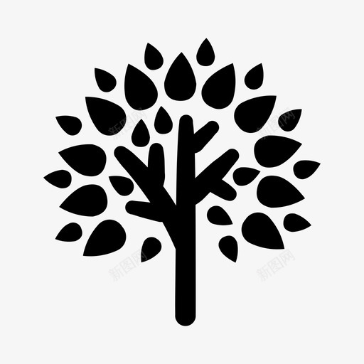 树花园绿色图标svg_新图网 https://ixintu.com 树 植物 绿色 自然 花园