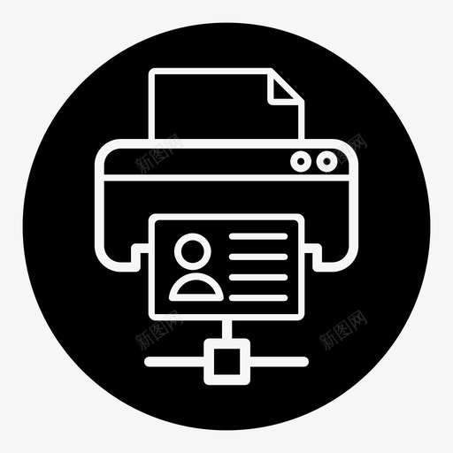 网络打印机传真机联网图标svg_新图网 https://ixintu.com 传真机 打印机共享 网络打印机 联网 计算机