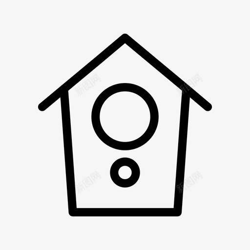 鸟舍花园鸟巢图标svg_新图网 https://ixintu.com 农业 农业和园艺第一卷 春天 花园 鸟巢 鸟舍