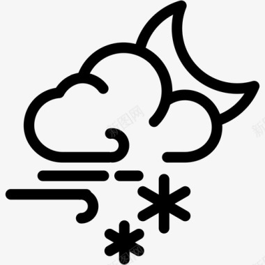 夜雪和风云雪图标图标