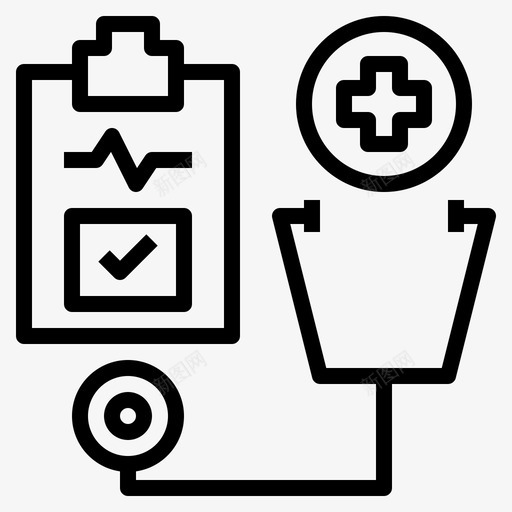保健检查医院图标svg_新图网 https://ixintu.com 保健 医疗 医院 检查 活动 疾病