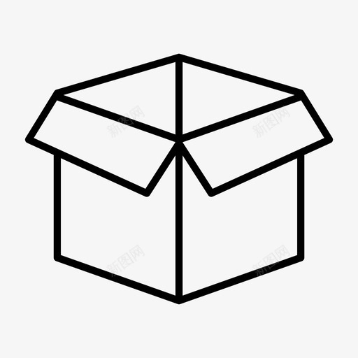 立方体盒子纸箱打开图标svg_新图网 https://ixintu.com 包装 打开 立方体盒子 纸箱