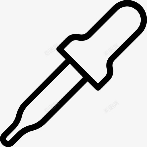 滴管化学品颜色选择器图标svg_新图网 https://ixintu.com 化学品 医疗线图标 吸管 实验室 滴管 颜色选择器