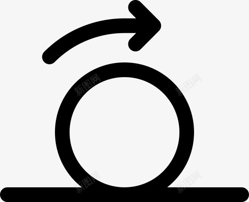 滚动球惯性图标svg_新图网 https://ixintu.com 动词和箭头 惯性 滚动 球 球体 移动 运动
