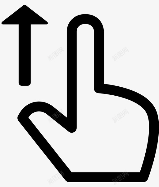 向上滑动移动滚动图标svg_新图网 https://ixintu.com 向上滑动 滚动 移动