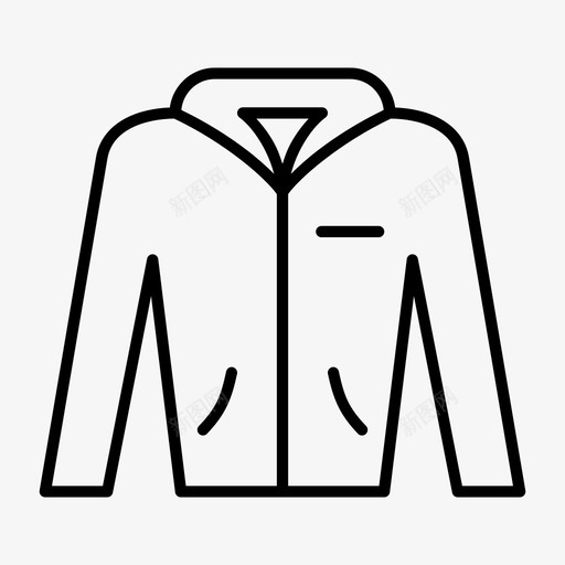 夹克衣服夹克外套图标svg_新图网 https://ixintu.com 夹克 夹克外套 毛衣 衣服