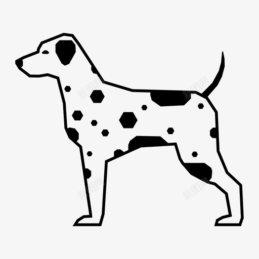斑点狗动物狗图标svg_新图网 https://ixintu.com 动物 宠物 斑点 斑点狗 狗