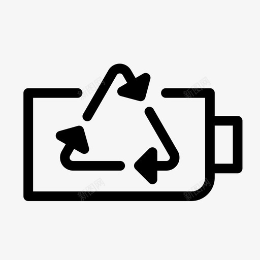 循环电池生态能源图标svg_新图网 https://ixintu.com 工业 循环电池 生态 绿色能源生态固体风格 能源