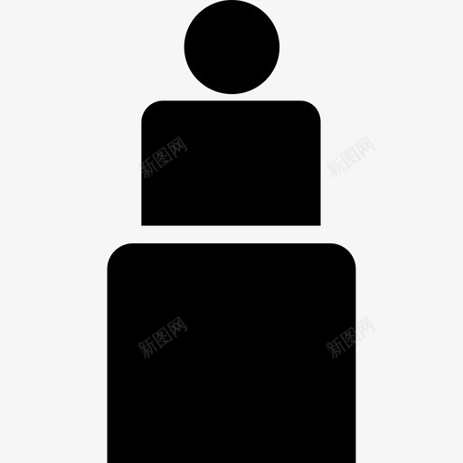 讲台后面的剪影人物人物2图标svg_新图网 https://ixintu.com 人物 人物2 讲台后面的剪影