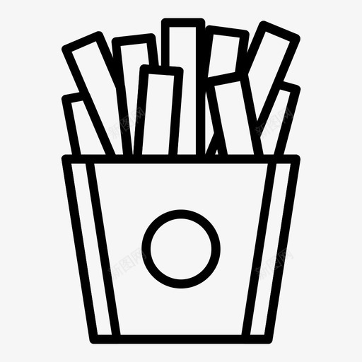 炸薯条食物图标svg_新图网 https://ixintu.com 炸薯条 食物