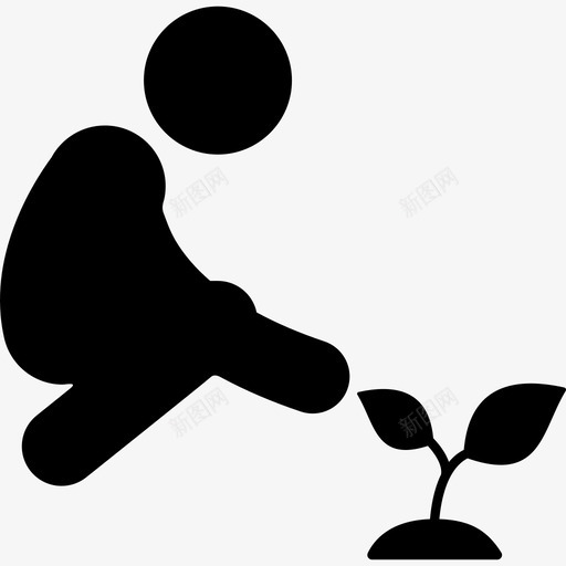种一棵树人人道主义者图标svg_新图网 https://ixintu.com 人 人道主义者 种一棵树