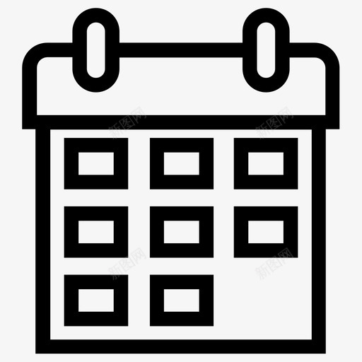 日历日期时间表图标svg_新图网 https://ixintu.com 日历 日历2 日期 时间表