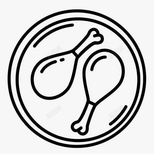 鸡肉鸡腿米饭图标svg_新图网 https://ixintu.com 啤酒 米饭 肉 鸡肉 鸡腿