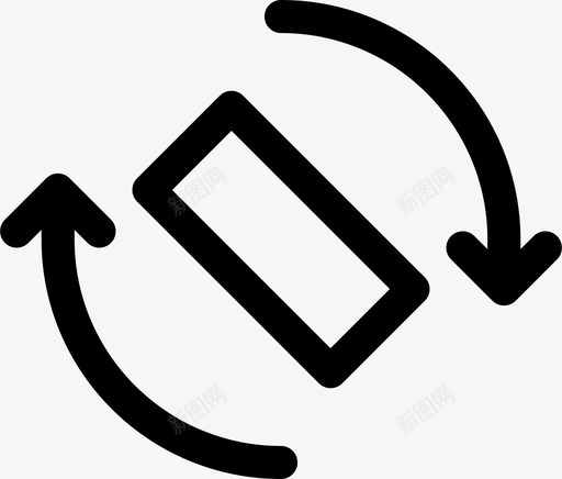 旋转循环惯性图标svg_新图网 https://ixintu.com 动词和箭头 定向 循环 惯性 旋转 运动