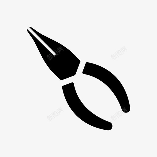 尖嘴钳组合钳压接钳图标svg_新图网 https://ixintu.com iot 压接钳 尖嘴钳 手动压接工具 滑接钳 线人钳 组合钳