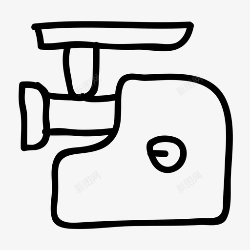 绞肉机咖啡烹饪图标svg_新图网 https://ixintu.com 厨房工具 咖啡 烹饪 素描厨房 绞肉机